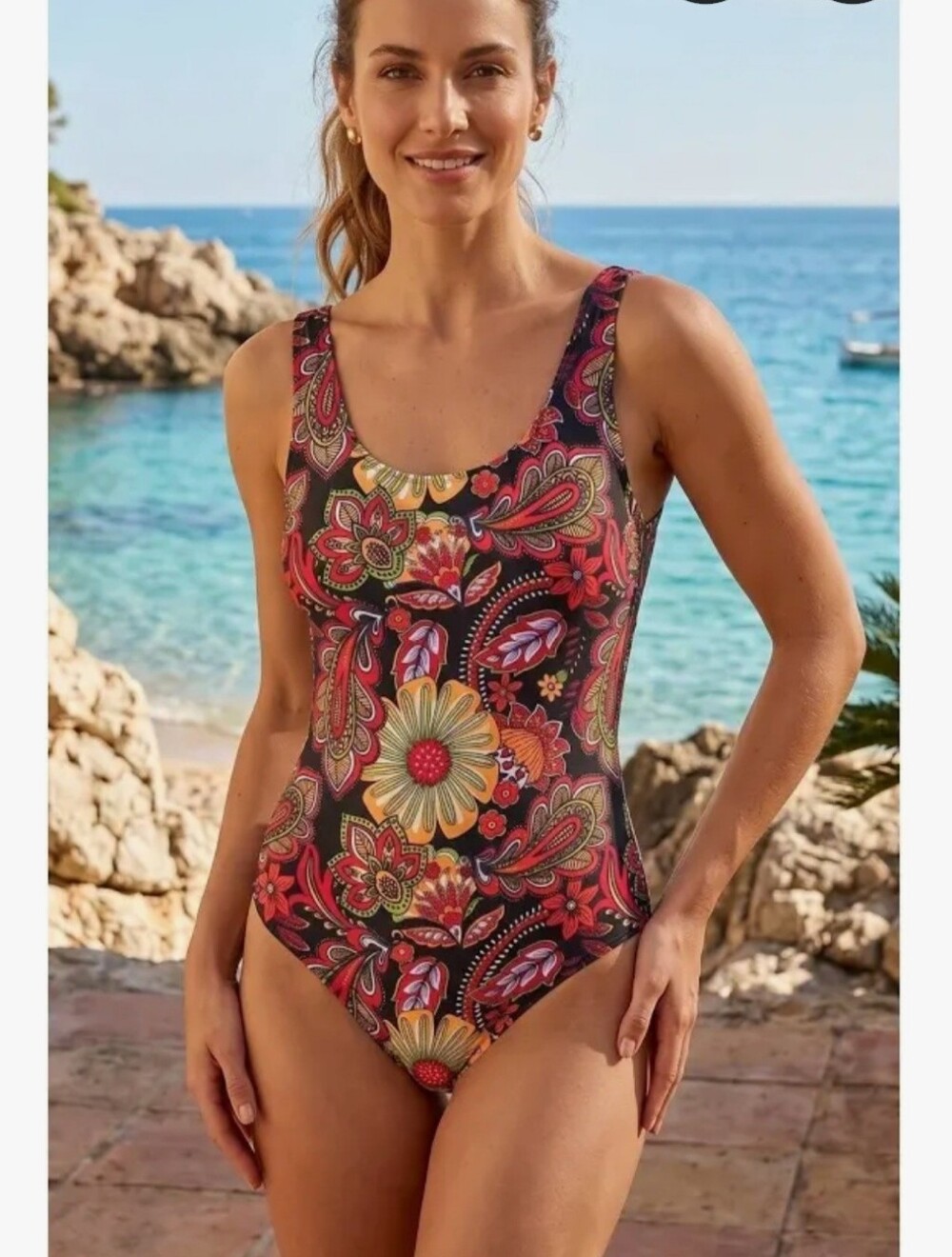 One Piece- Swimsuit Floral Paisley New!